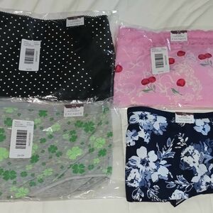 (M) 4 CACIQUE WOMEN'S COTTON HIGH LEG BRIEF SIZE (SIZE 26-28)